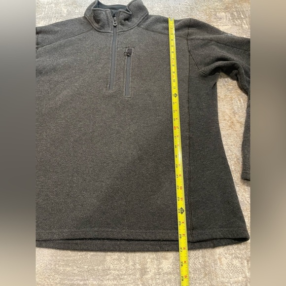 Kuhl Men's Interceptr 1/4 Zip Fleece Jacket Sweater Gray Size XL Soft Comfort - Picture 9 of 10